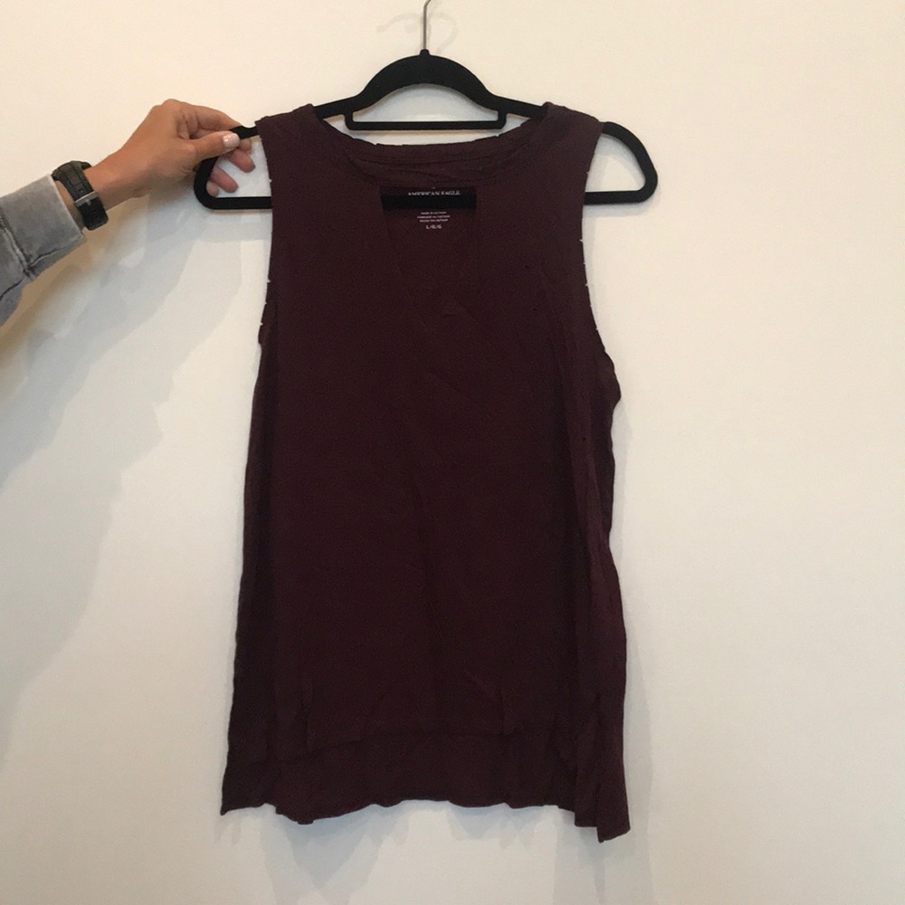 American Eagle Sleeveless Cutout front shirt